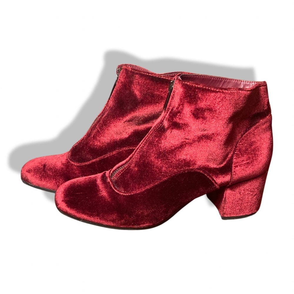 Sam Edelman  Circus Velvet Booties Burgundy 10